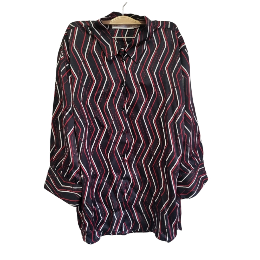 Inwear womens 100% viscose multicolor button down blouse size 8